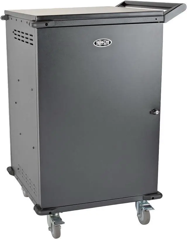 Main image of Tripp Lite 48-Port Ac Charging Cart Storage Station Chromebook Laptop Tablet Black