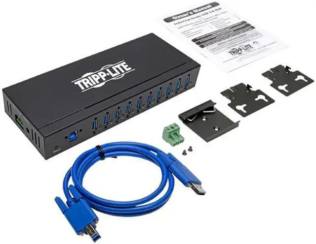 Alt view image 9 of 9 - TRIPP LITE U360-010-IND TRIPP LITE 10-PORT USB 3.0 HUB, INDUSTRIAL USB SPLITTER FOR USB CHARGING AND DAT