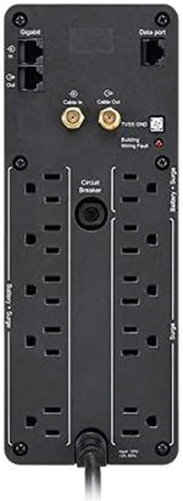 Alt view image 4 of 4 - Back UPS PRO BN 1500VA, 10 Outlets, 2 USB Charging Ports, AVR, LCD interface, Canada