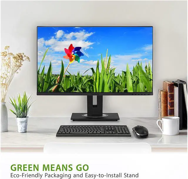 Alt view image 4 of 15 - ViewSonic VG2455-2K 24 Inch IPS 1440p Monitor with USB C 3.1, HDMI, DisplayPort and 40 Degree Tilt Ergonomics for Home and Office