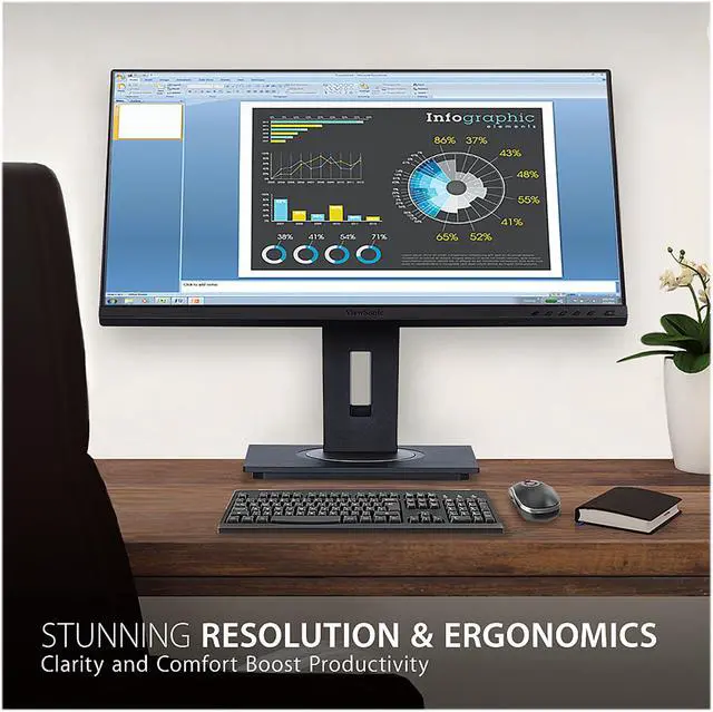 Alt view image 3 of 12 - ViewSonic VG2755-2K 27 Inch IPS 1440p Monitor with USB C 3.1, HDMI, DisplayPort and 40 Degree Tilt Ergonomics for Home and Office