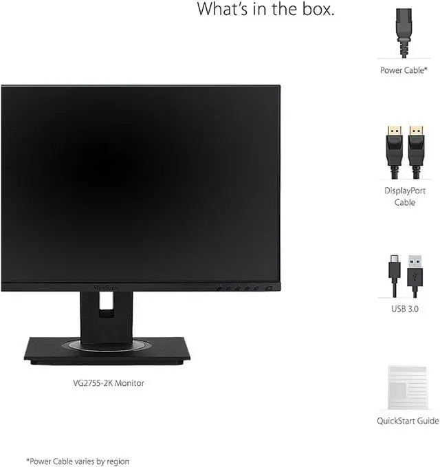 Alt view image 7 of 12 - ViewSonic VG2755-2K 27 Inch IPS 1440p Monitor with USB C 3.1, HDMI, DisplayPort and 40 Degree Tilt Ergonomics for Home and Office
