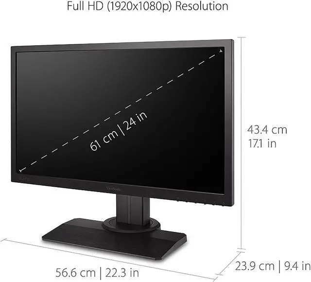 Alt view image 3 of 20 - ViewSonic XG240R 24 Inch 1080p 1ms 144Hz RGB Gaming Monitor with FreeSync Premium Eye Care Advanced Ergonomics for Esports