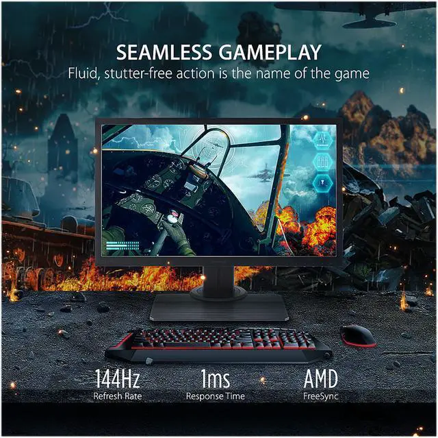 Alt view image 6 of 20 - ViewSonic XG240R 24 Inch 1080p 1ms 144Hz RGB Gaming Monitor with FreeSync Premium Eye Care Advanced Ergonomics for Esports
