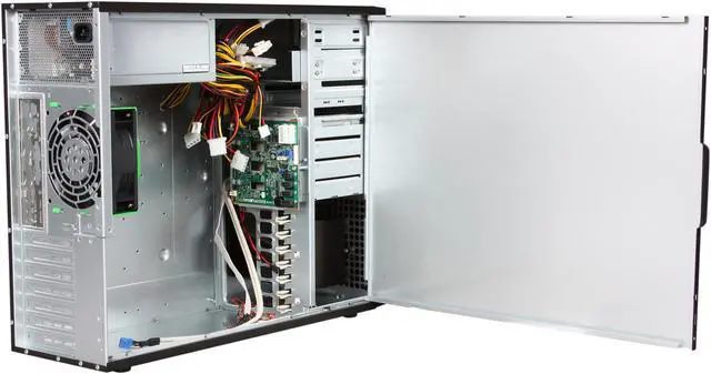 Alt view image 5 of 9 - Supermicro Case CSE-733TQ-668B Mid-Tower 4 x 3.5 inch SAS / SATA HS E-ATX / ATX / Micro ATX Brown Box