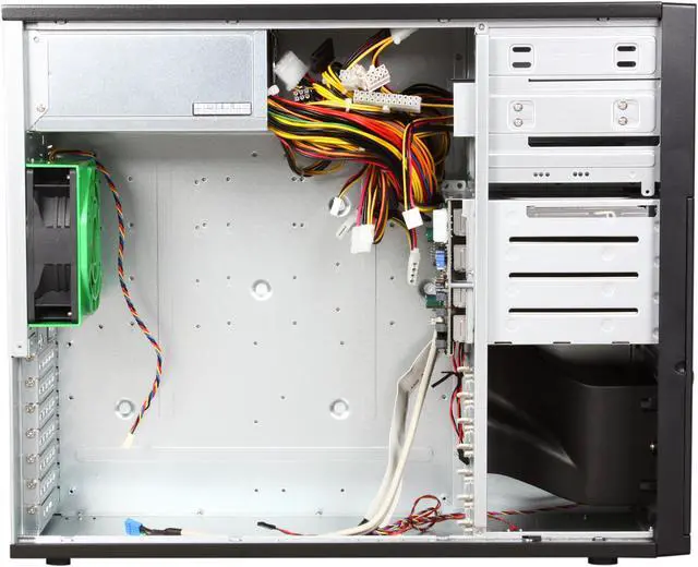 Alt view image 6 of 9 - Supermicro Case CSE-733TQ-668B Mid-Tower 4 x 3.5 inch SAS / SATA HS E-ATX / ATX / Micro ATX Brown Box