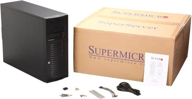 Alt view image 9 of 9 - Supermicro Case CSE-733TQ-668B Mid-Tower 4 x 3.5 inch SAS / SATA HS E-ATX / ATX / Micro ATX Brown Box