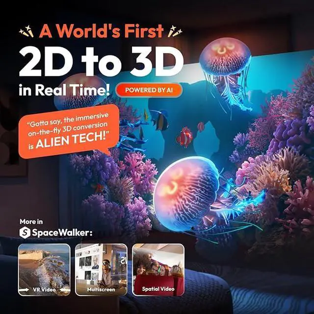 Alt view image 4 of 9 - VITURE Pro XR/AR Glasses, 135" 120Hz 1000Nits Display, Harman Audio, Myopia Adjustments, Electrochromic Film, for iPhone 17/16/15/Android/Mac/PC/Steam Deck, First-Ever XR Experience for Switch 2