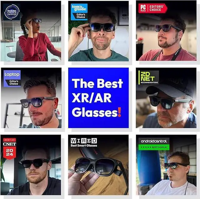 Alt view image 2 of 9 - VITURE Pro XR/AR Glasses, 135" 120Hz 1000Nits Display, Harman Audio, Myopia Adjustments, Electrochromic Film, for iPhone 17/16/15/Android/Mac/PC/Steam Deck, First-Ever XR Experience for Switch 2