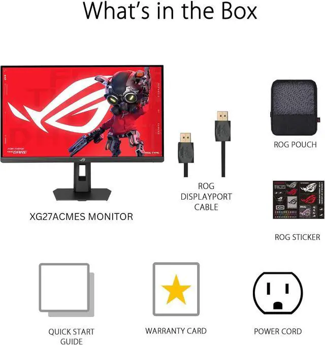 Alt view image 9 of 13 - ASUS ROG Strix XG27ACMES 27" WQHD Gaming Monitor, 300Hz Refresh Rate, Fast IPS, 1ms GTG, FreeSync Premium, USB-C, DisplayPort, HDMI