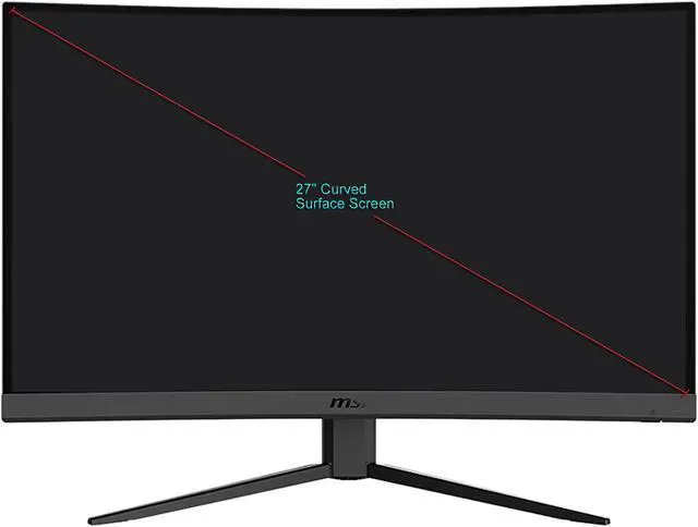Alt view image 2 of 5 - MSI Optix G27C4 27" Full HD 1920 x 1080 1ms (MPRT) 165Hz 2xHDMI DisplayPort AMD FreeSync Flicker-Free Low Blue Light Anti-Glare Frameless Backlit LED Curved Gaming Monitor