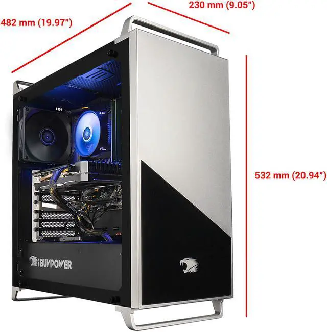 Alt view image 5 of 5 - iBUYPOWER Gaming Desktop CB 136A AMD Ryzen 5 3600 16GB DDR4 1TB HDD 240GB SSD GeForce RTX 2060 Windows 10 Home 64-bit