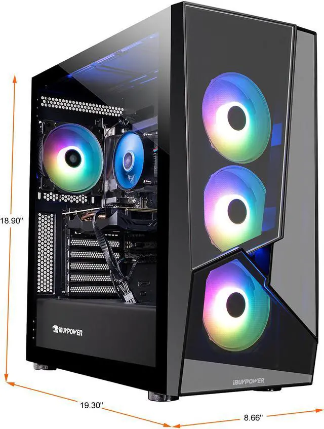 Alt view image 2 of 7 - iBUYPOWER Gaming Desktop Slate 5MR 241i Intel Core i5 11th Gen 11400F (2.60GHz) 1 TB HDD 480 GB SSD NVIDIA GeForce GTX 1050 Ti 4 GB GDDR5 Windows 11 Home 64-bit