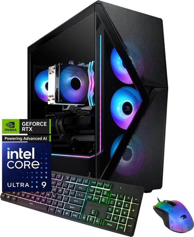 Main image of iBUYPOWER Slate 8 MESH Gaming PC Desktop - Intel Core Ultra 9 285 - NVIDIA GeForce RTX 5070Ti 16GB - 32GB DDR5 RGB - 2TB NVMe SSD - SMI9N57T01