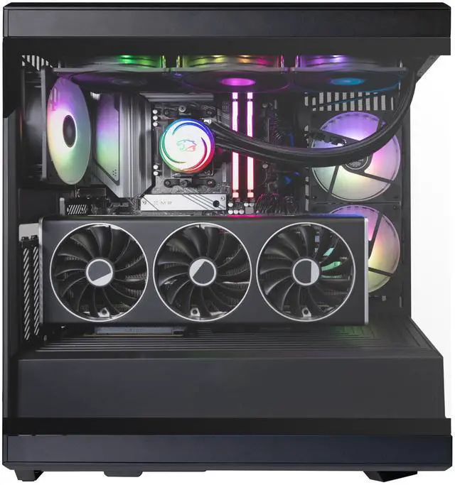 Alt view image 8 of 14 - iBUYPOWER Y40 PRO Black Gaming PC Desktop - AMD Ryzen 7 9800X3D - AMD Radeon RX 9070XT 16GB - 32GB DDR5 RGB - 2TB NVMe SSD - Y40BA7R97XT01