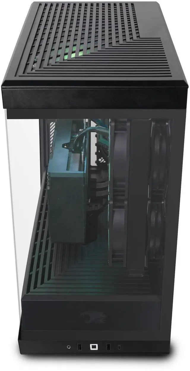 Alt view image 9 of 14 - iBUYPOWER Y40 PRO Black Gaming PC Desktop - AMD Ryzen 7 9800X3D - AMD Radeon RX 9070XT 16GB - 32GB DDR5 RGB - 2TB NVMe SSD - Y40BA7R97XT01