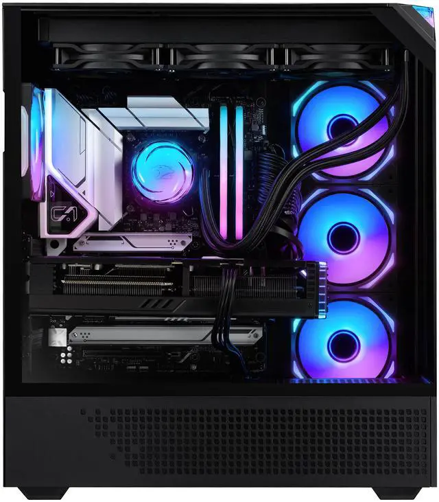 Alt view image 3 of 9 - iBUYPOWER Element 9 Pro Black Gaming PC Desktop - Intel Core Ultra 7 265KF - NVIDIA GeForce RTX 5070Ti 16GB - 32GB DDR5 RGB - 2TB NVMe SSD - EPBI7N57T01