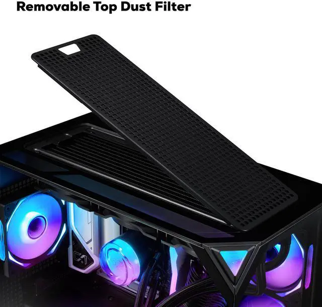 Alt view image 6 of 9 - iBUYPOWER Element 9 Pro Black Gaming PC Desktop - Intel Core Ultra 7 265KF - NVIDIA GeForce RTX 5070Ti 16GB - 32GB DDR5 RGB - 2TB NVMe SSD - EPBI7N57T01