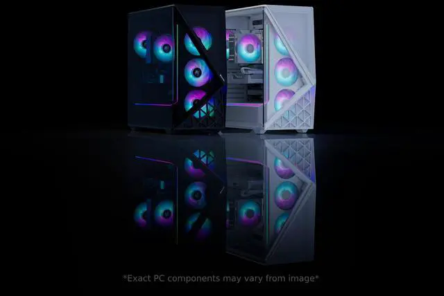 Alt view image 19 of 19 - iBUYPOWER Slate 9 Black Gaming PC Desktop - AMD Ryzen 7 7800X3D - AMD Radeon RX 9070XT 16GB - 32GB DDR5 RGB - 1TB NVMe SSD - SBA7R97XT01