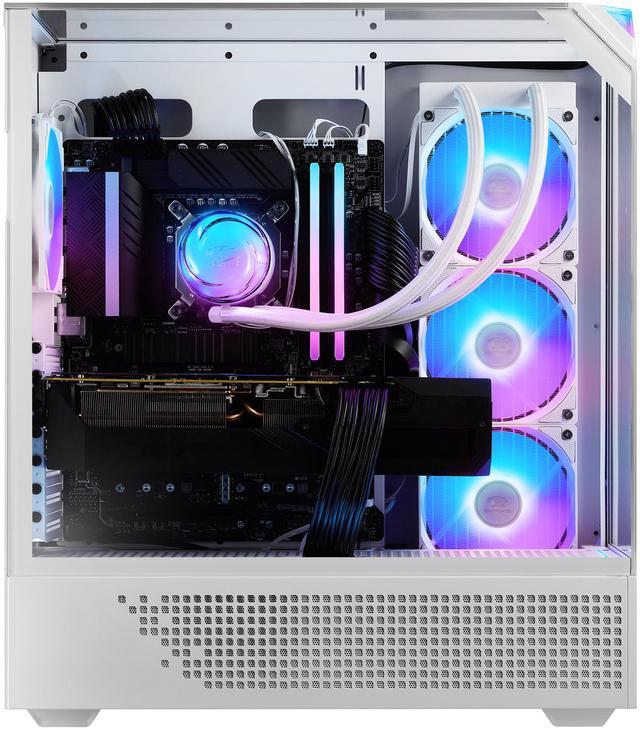 Alt view image 5 of 8 - iBUYPOWER Element 9 White Gaming PC Desktop - AMD Ryzen 7 7800X3D - NVIDIA GeForce RTX 5070Ti 16GB - 32GB DDR5 RGB - 1TB NVMe SSD - EWA7N57T01