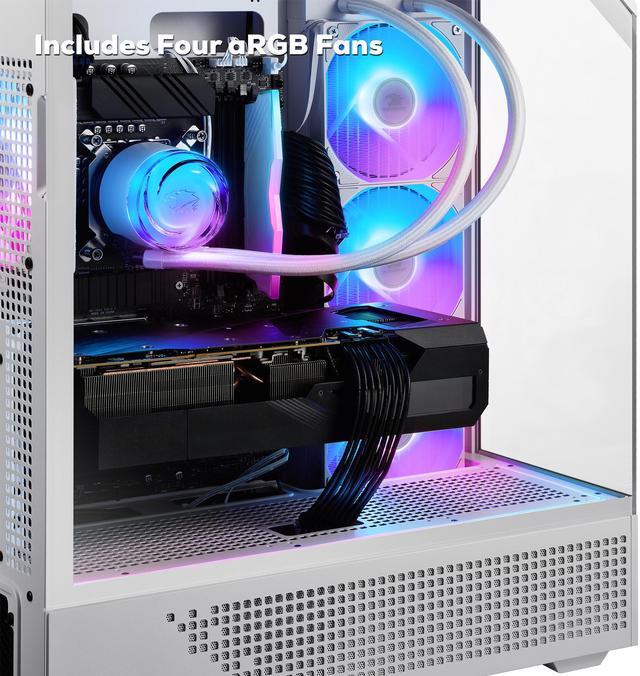 Alt view image 8 of 8 - iBUYPOWER Element 9 White Gaming PC Desktop - AMD Ryzen 7 7800X3D - NVIDIA GeForce RTX 5070Ti 16GB - 32GB DDR5 RGB - 1TB NVMe SSD - EWA7N57T01