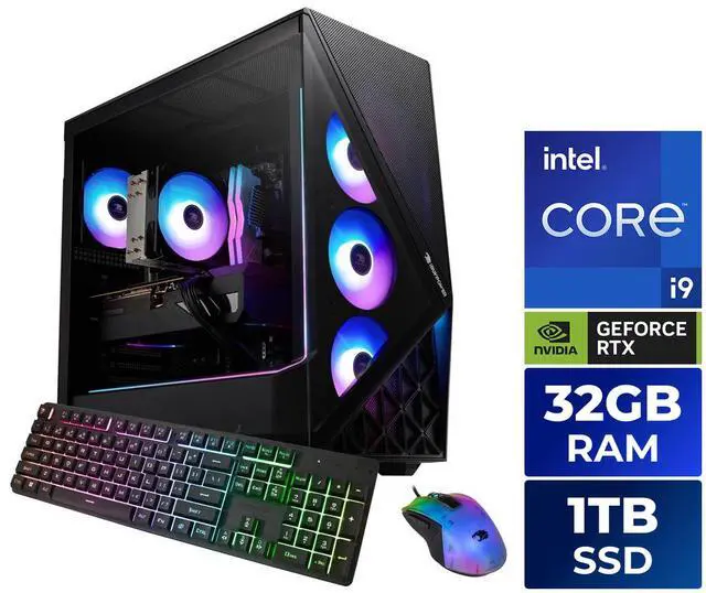 Main image of iBUYPOWER Slate Gaming PC Desktop - Intel Core i9 14900F, NVIDIA GeForce RTX 5070 12GB, 32GB DDR5 RGB RAM, 1TB NVMe SSD