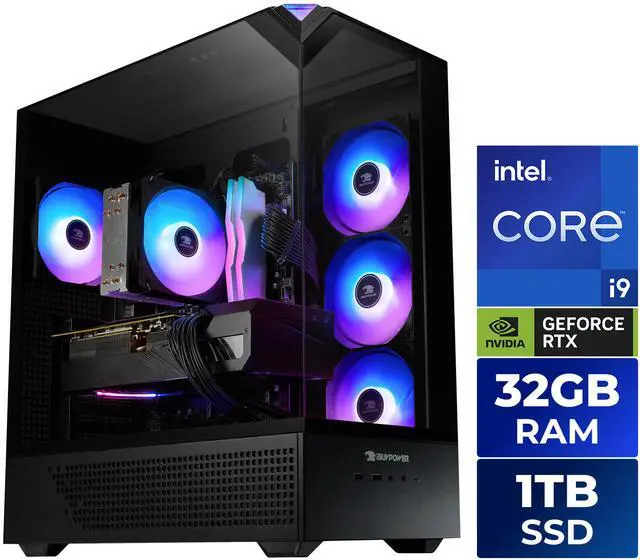Main image of iBUYPOWER Element Gaming PC Desktop - Intel Core i9 14900F, NVIDIA GeForce RTX 5070 12GB, 32GB DDR5 RGB RAM, 1TB NVMe SSD