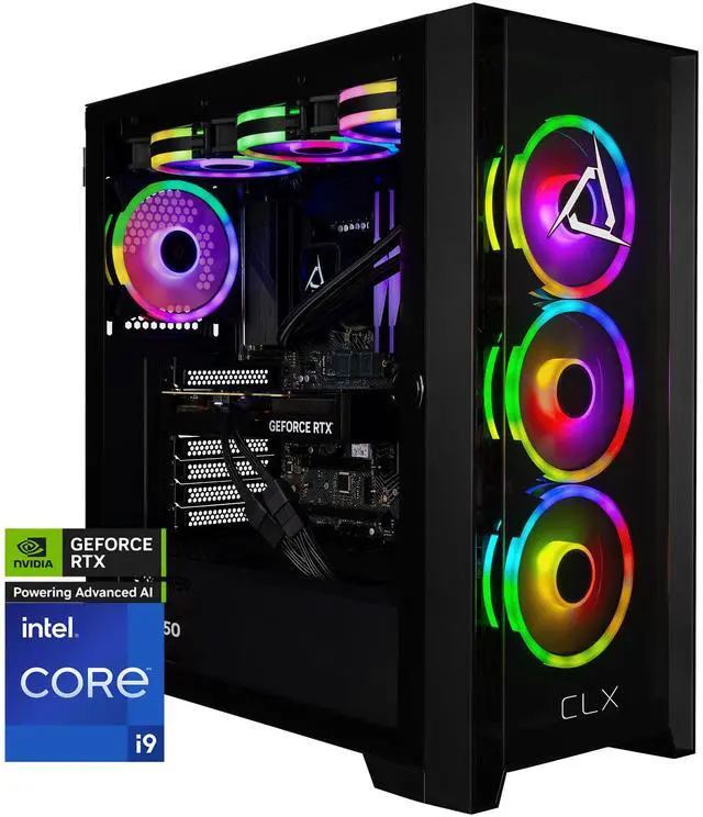Main image of CLX SET Gaming Desktop - Intel Core i9 14900KF 3.2GHz 24-Core Processor, 32GB DDR5 Memory, GeForce RTX 5080 16GB GDDR7 Graphics, 2TB NVMe M.2 SSD, WiFi, Win 11 Home 64-bit