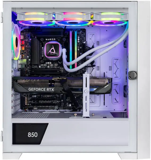 Alt view image 2 of 8 - CLX SET Gaming Desktop - Intel Core Ultra 9 285K 3.7GHz 24-Core Processor, 64GB DDR5 Memory, GeForce RTX 5070 12GB GDDR7 Graphics, 2TB NVMe M.2 SSD, 4TB HDD, WiFi, Win 11 Home 64-bit