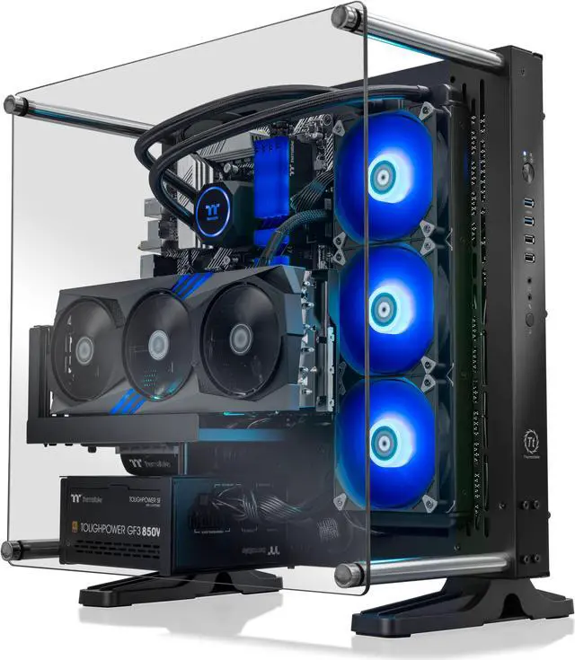 Alt view image 4 of 7 - Thermaltake LCGS Shadow 480 R4 Gaming Desktop (AMD Ryzen 7 5800X3D, 32GB DDR4 3600Mhz, NVIDIA GeForce RTX 4080, 3TB NVMe M.2, Wifi) P3SH-B55R-480-LCS