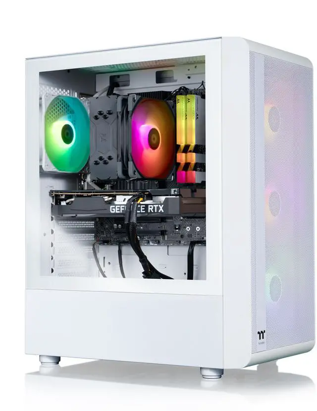 Alt view image 2 of 9 - Thermaltake LCGS Quartz i350 R4 Gaming Desktop (Intel Core i5-12400F, 3600Mhz 16GB RGB Memory, NVIDIA GeForce RTX 3050, 1TB NVMe M.2) S2QT-B66R-350-LCS