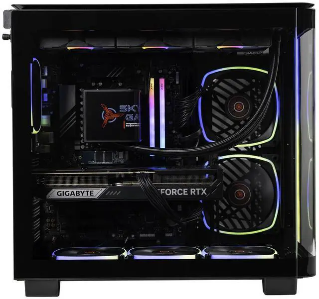 Alt view image 2 of 7 - Skytech X TRYX King 95 Gaming PC Desktop, Ryzen 7 9800X3D 4.7 GHz (5.2 GHz Turbo), NVIDIA RTX 5070 Ti 16GB, 2TB Gen4 NVMe SSD, 32GB DDR5 RAM 6000 RGB, TryX Panorama AIO,A850W GOLD ATX 3, Wi-Fi, Win 11