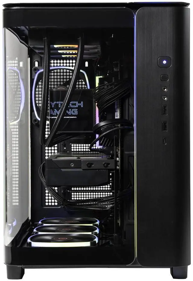 Alt view image 3 of 7 - Skytech X TRYX King 95 Gaming PC Desktop, Ryzen 7 9800X3D 4.7 GHz (5.2 GHz Turbo), NVIDIA RTX 5070 Ti 16GB, 2TB Gen4 NVMe SSD, 32GB DDR5 RAM 6000 RGB, TryX Panorama AIO,A850W GOLD ATX 3, Wi-Fi, Win 11