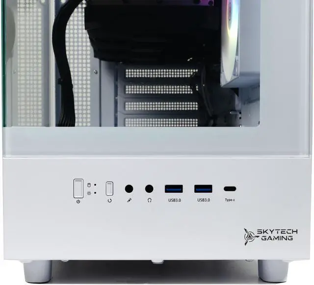 Alt view image 7 of 7 - Skytech Gaming Azure 3 Desktop PC, Ryzen 7 7700 3.8 GHz (5.3GHz Turbo), AMD RX 9060 XT 16GB, 1TB Gen4 NVMe SSD, 32GB DDR5 RAM RGB, 650W GOLD PSU, Wi-Fi, Win 11