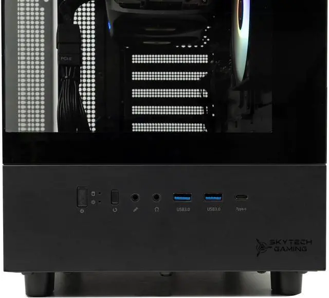 Alt view image 7 of 7 - Skytech Gaming Azure 3 Desktop PC, Ryzen 7 7700 3.8 GHz (5.3GHz Turbo), AMD RX 9060 XT 16GB, 1TB Gen4 NVMe SSD, 32GB DDR5 RAM RGB, 650W GOLD PSU, Wi-Fi, Win 11