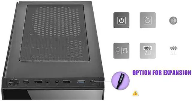 Alt view image 3 of 6 - Odyssey RTL Elite Custom Gaming PC, Antec NX210 LED Gaming Case, Intel i5 3.2GHz, 16GB RAM, 512 GB SSD, 1TB HDD, Nvidia GTX 1650, Windows 10 Pro