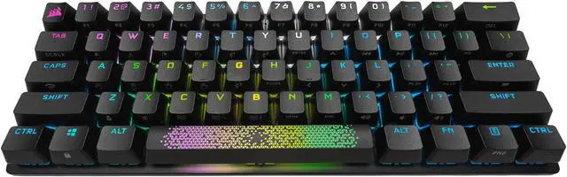 Alt view image 9 of 20 - Corsair K70 PRO Mini Wireless RGB 60% Mechanical Gaming Keyboard (Fastest Sub-1ms Wireless, Swappable Cherry MX Speed Keyswitches, Durable Aluminum Frame and PBT Double-Shot Keycap) Black