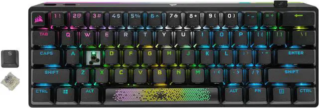 Alt view image 13 of 20 - Corsair K70 PRO Mini Wireless RGB 60% Mechanical Gaming Keyboard (Fastest Sub-1ms Wireless, Swappable Cherry MX Speed Keyswitches, Durable Aluminum Frame and PBT Double-Shot Keycap) Black