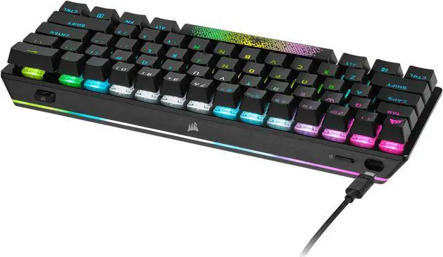 Alt view image 14 of 20 - Corsair K70 PRO Mini Wireless RGB 60% Mechanical Gaming Keyboard (Fastest Sub-1ms Wireless, Swappable Cherry MX Speed Keyswitches, Durable Aluminum Frame and PBT Double-Shot Keycap) Black