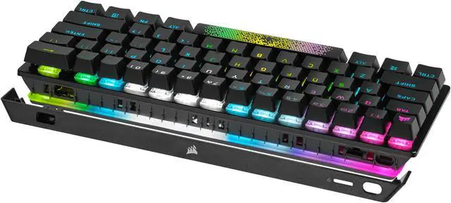 Alt view image 15 of 20 - Corsair K70 PRO Mini Wireless RGB 60% Mechanical Gaming Keyboard (Fastest Sub-1ms Wireless, Swappable Cherry MX Speed Keyswitches, Durable Aluminum Frame and PBT Double-Shot Keycap) Black