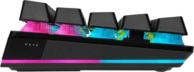 Alt view image 17 of 20 - Corsair K70 PRO Mini Wireless RGB 60% Mechanical Gaming Keyboard (Fastest Sub-1ms Wireless, Swappable Cherry MX Speed Keyswitches, Durable Aluminum Frame and PBT Double-Shot Keycap) Black