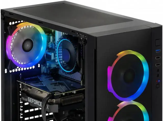 Alt view image 6 of 9 - YEYIAN KATANA X24 Gaming Desktop PC, INTEL 12th Gen Alder Lake i5-12400F 6-Core 2.5GHz, GeForce RTX 3060 12GB GDDR6, 1TB NVMe SSD, 16GB DDR4 3200MHz, 4 ARGB, Win 11 Home 64-bit, WiFi 6, BT 5.2, 650W