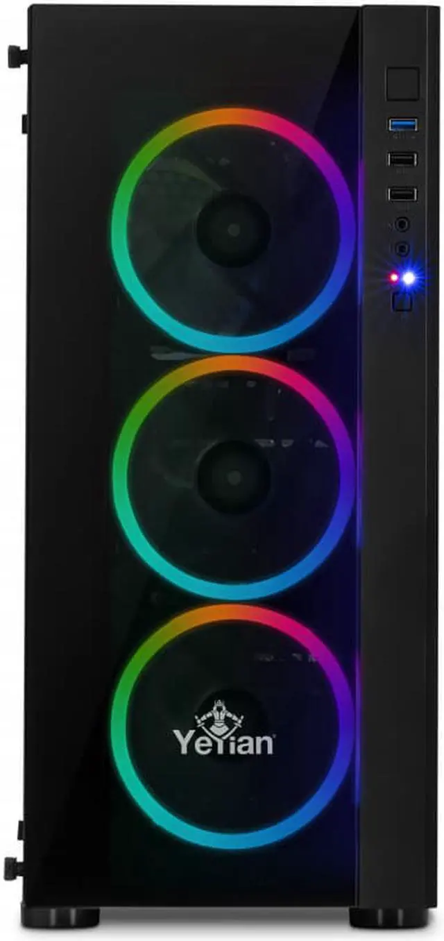 Alt view image 4 of 9 - YEYIAN KATANA X24 Gaming Desktop PC, INTEL 12th Gen Alder Lake i5-12400F 6-Core 2.5GHz, GeForce RTX 3060 12GB GDDR6, 1TB NVMe SSD, 16GB DDR4 3200MHz, 4 ARGB, Win 11 Home 64-bit, WiFi 6, BT 5.2, 650W