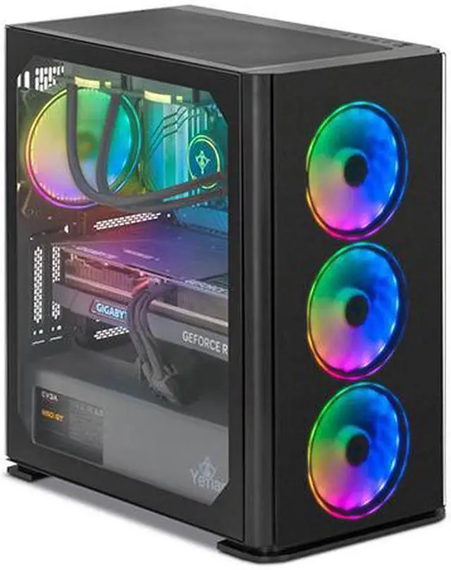 Main image of YEYIAN YARI Gaming PC Desktop INTEL Core i7 13700F, RTX 4070, 1TB NVMe SSD, 16GB DDR4 3200, 650W Gold PSU, 240mm AIO, AC Wi-Fi, Window 11 64bit- YPI-YA37F0B-4701U