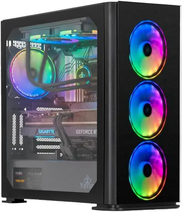Main image of YEYIAN YARI YPI-YA27F0B-47T1N Gaming PC Desktop INTEL Core i7 12700F NVIDIA ASUS RTX4070Ti, 1TB NVMe SSD, 16GB DDR5 5600 RAM, 750W 80+ Gold PSU, 240mm AIO, AC WiFi,Win 11 Home 64-bit