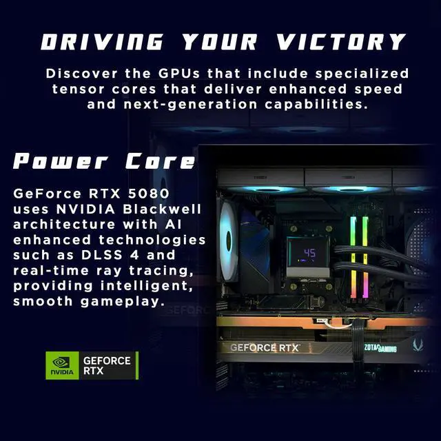 Alt view image 7 of 8 - ZOTAC Gaming MEK AI-Enhanced Gaming PC MEK5080A9700XBG5V1N - AMD Ryzen 7 9700X 5.5GHz, NVIDIA GeForce RTX 5080, 32GB DDR5 RGB, 2TB NVMe M.2 SSD, 1000W 80+ GOLD PSU, WiFi 7, Windows 11 Home