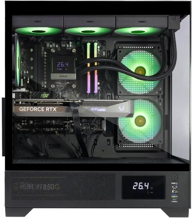 Alt view image 3 of 10 - ZOTAC MEK AI-Enhanced Gaming PC Desktop Computer - NVIDIA GeForce RTX 5070 , AMD Ryzen 5 7600X up to 5.3GHz, 32GB RGB DDR5, 2TB NVME M.2 SSD, 850W 80+ GOLD PSU, WiFi 5,BT 5.2, Windows 11 Home 64-bit