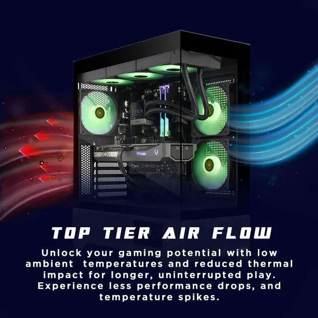 Alt view image 7 of 10 - ZOTAC MEK AI-Enhanced Gaming PC Desktop Computer - NVIDIA GeForce RTX 5070 , AMD Ryzen 5 7600X up to 5.3GHz, 32GB RGB DDR5, 2TB NVME M.2 SSD, 850W 80+ GOLD PSU, WiFi 5,BT 5.2, Windows 11 Home 64-bit