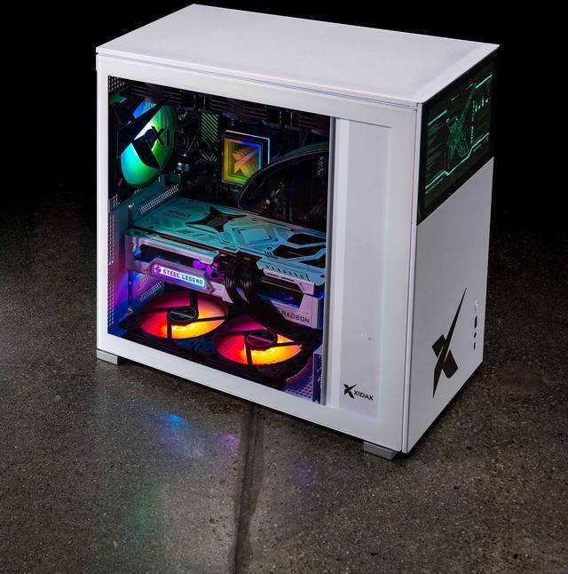 Alt view image 5 of 12 - Xidax X6 Gaming desktop-AMD RYZEN 7 9800X3D (up to 5.2GHz)|AMD Radeon RX 9070XT 16GB|32GB (2x16GB) DDR5 5600MHz|2TB M.2 NVMe|Genuine Windows 11 Home|Xen White Case with 8" LCD screen on front