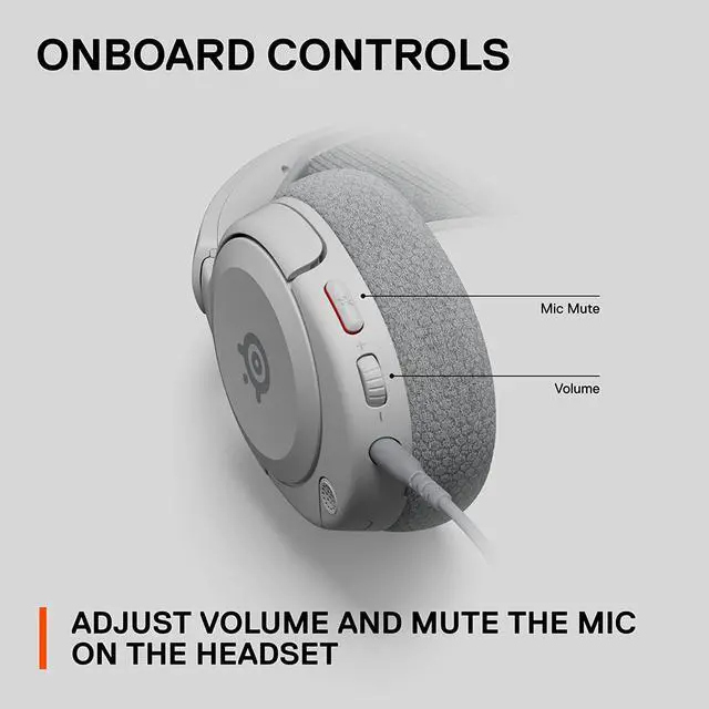 Alt view image 10 of 10 - SteelSeries Arctis Nova 1 Multi-System Gaming Headset — Hi-Fi Drivers — 360° Spatial Audio — Comfort Design — Durable — Ultra Lightweight — Noise-Cancelling Mic — PC, PS5/PS4, Switch, Xbox - White